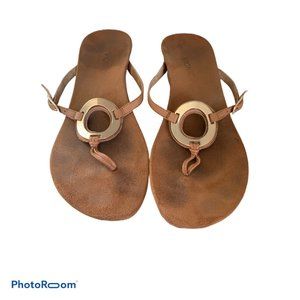 Vionic Wedge Sandal w/ Gold Detail